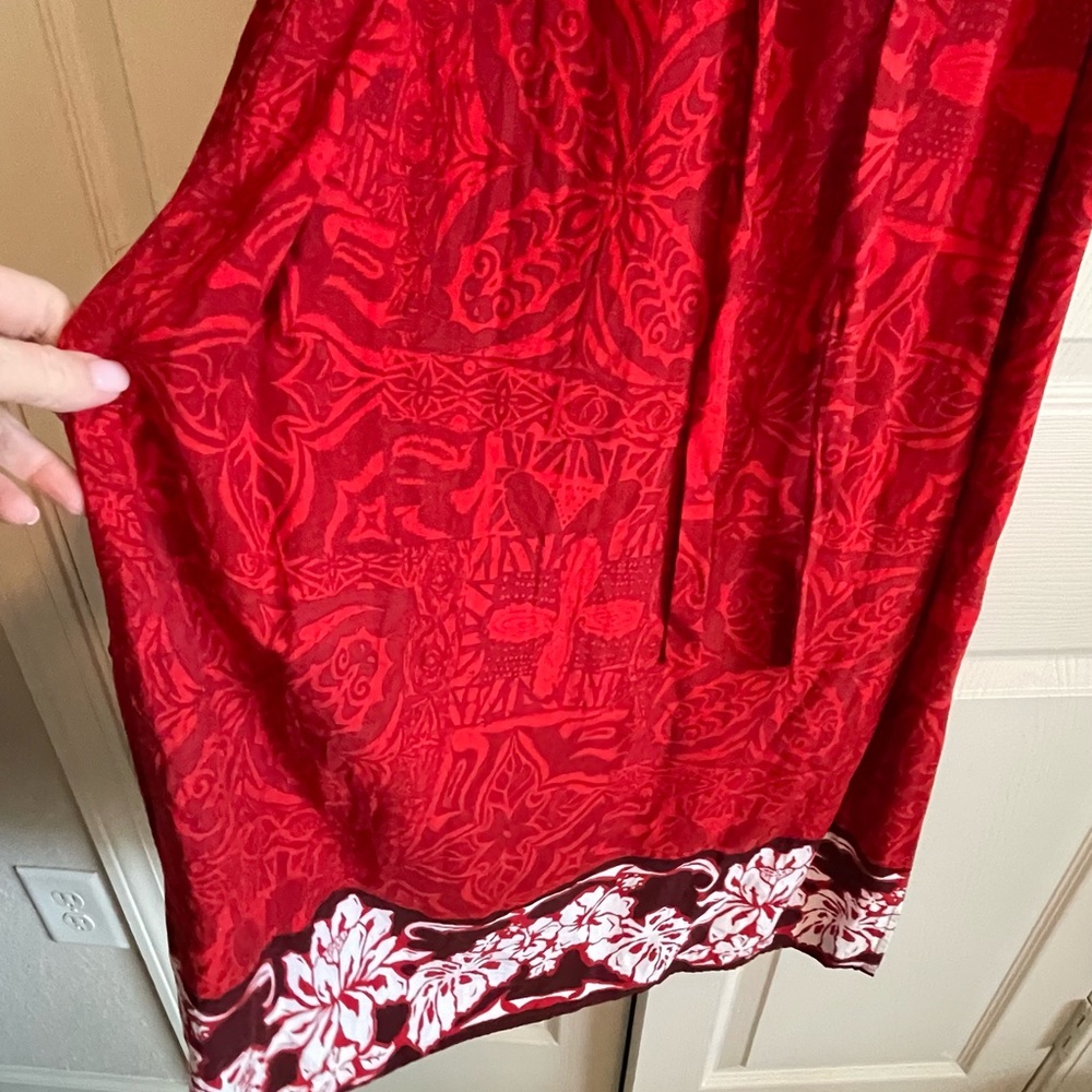 Tropical Maxi Dress, Size 14, Rayon - Picture 6 of 6
